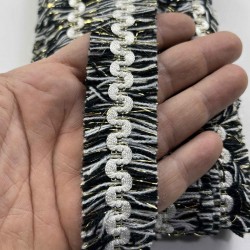 Relvex Dekoratif Şerit Kenar S&uuml;s&uuml; &ndash; El İşi, Organizasyon, S&uuml;sleme İ&ccedil;in 3 cm En 1 Metre-SRT-300-126