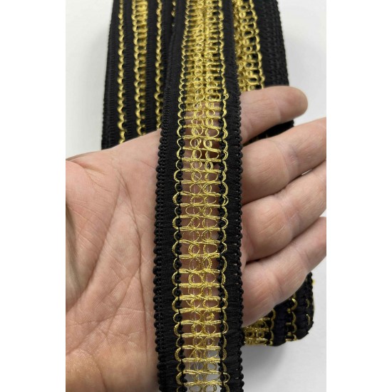 Soltra Dekoratif Şerit Kenar S&uuml;s&uuml; &ndash; El İşi, Organizasyon, S&uuml;sleme İ&ccedil;in 3 cm En 1 Metre-SRT-300-128