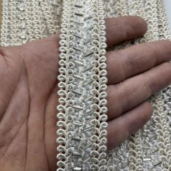 Devora Dekoratif Şerit Kenar S&uuml;s&uuml; &ndash; El İşi, Organizasyon, S&uuml;sleme İ&ccedil;in 3 cm En 1 Metre-SRT-300-129