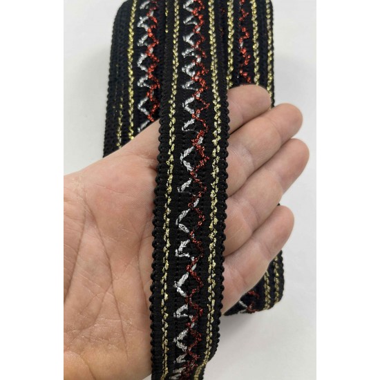 Corvex Dekoratif Şerit Kenar S&uuml;s&uuml; &ndash; El İşi, Organizasyon, S&uuml;sleme İ&ccedil;in 3 cm En 1 Metre-SRT-300-130