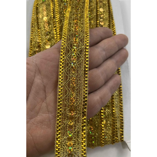 Zentron Dekoratif Şerit Kenar S&uuml;s&uuml; &ndash; El İşi, Organizasyon, S&uuml;sleme İ&ccedil;in 3 cm En 1 Metre-SRT-300-131