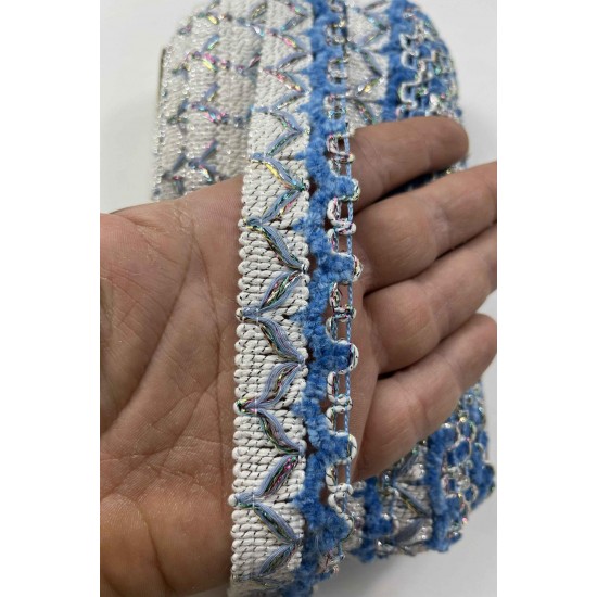 Valmira Dekoratif Şerit Kenar S&uuml;s&uuml; &ndash; El İşi, Organizasyon, S&uuml;sleme İ&ccedil;in 3 cm En 1 Metre-SRT-300-132