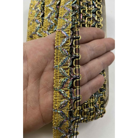 Varion Dekoratif Şerit Kenar S&uuml;s&uuml; &ndash; El İşi, Organizasyon, S&uuml;sleme İ&ccedil;in 3 cm En 1 Metre-SRT-300-138