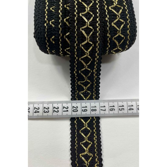 Mervex Dekoratif Şerit Kenar S&uuml;s&uuml; &ndash; El İşi, Organizasyon, S&uuml;sleme İ&ccedil;in 3 cm En 1 Metre-SRT-300-139