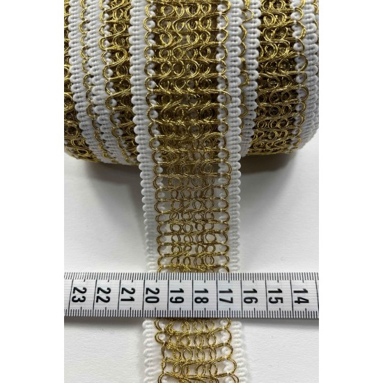 Nexvora Premium Dekoratif Şerit Kenar S&uuml;s&uuml; &ndash; El İşi Organizasyon S&uuml;sleme 4 cm En 1 Metre-SRT-400-101