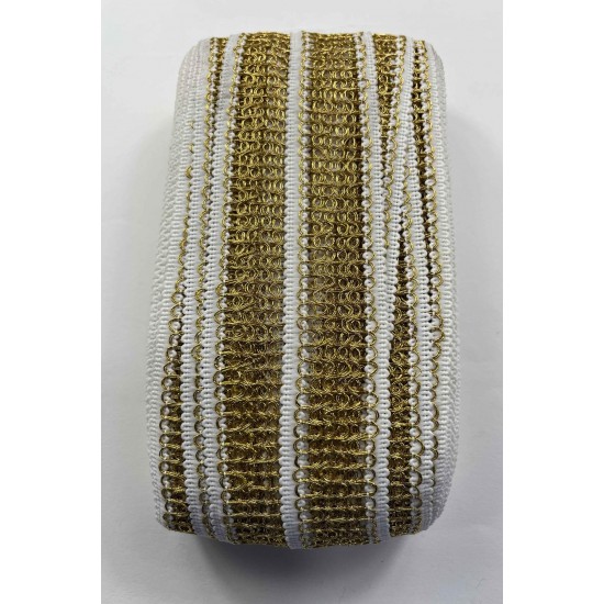 Nexvora Premium Dekoratif Şerit Kenar S&uuml;s&uuml; &ndash; El İşi Organizasyon S&uuml;sleme 4 cm En 1 Metre-SRT-400-101