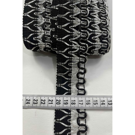 Xelvora Premium Dekoratif Şerit Kenar S&uuml;s&uuml; &ndash; El İşi Organizasyon S&uuml;sleme 4 cm En 1 Metre-SRT-400-105