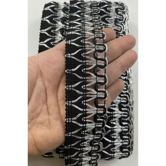 Xelvora Premium Dekoratif Şerit Kenar S&uuml;s&uuml; &ndash; El İşi Organizasyon S&uuml;sleme 4 cm En 1 Metre-SRT-400-105