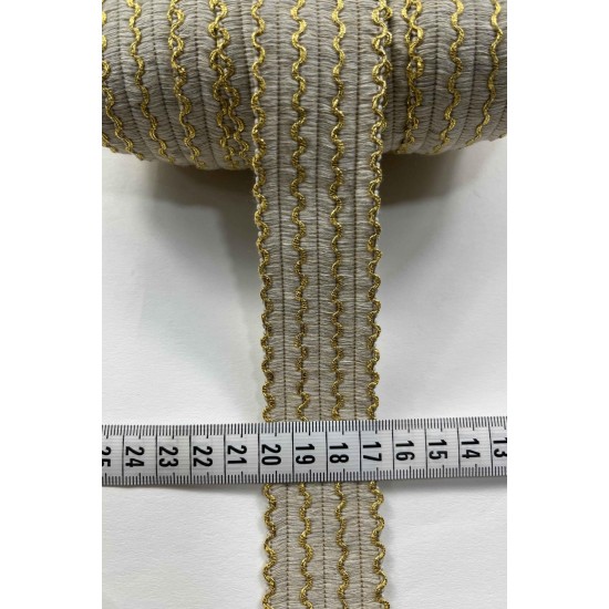 Mirexon Premium Dekoratif Şerit Kenar S&uuml;s&uuml; &ndash; El İşi Organizasyon S&uuml;sleme 4 cm En 1 Metre-SRT-400-106