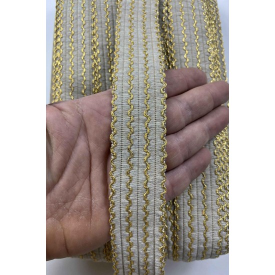 Mirexon Premium Dekoratif Şerit Kenar S&uuml;s&uuml; &ndash; El İşi Organizasyon S&uuml;sleme 4 cm En 1 Metre-SRT-400-106