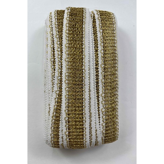 Zenvion Premium Dekoratif Şerit Kenar S&uuml;s&uuml; &ndash; El İşi Organizasyon S&uuml;sleme 4 cm En 1 Metre-SRT-400-107