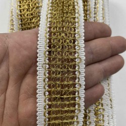 Zenvion Premium Dekoratif Şerit Kenar S&uuml;s&uuml; &ndash; El İşi Organizasyon S&uuml;sleme 4 cm En 1 Metre-SRT-400-107