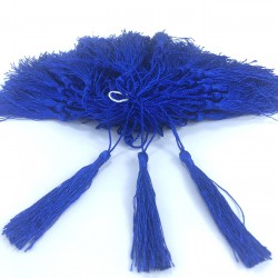 Saks Mavi Süsleme Püskülü-SSP-1003