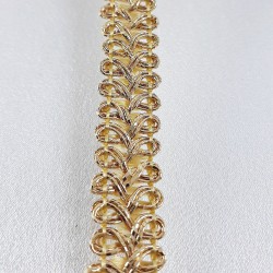 Simli Sarı Dekoratif Şerit Su Taşı-SST-1037