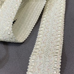 Beyaz Geniş Su Taşı Dekoratif Şerit-SST-1050