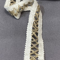 Keten Ve Hasır İnce Su Taşı Dekoratif Şerit-SST-1051