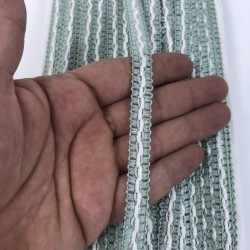 Mint Yeşili Beyaz Gümüş Simli Su Taşı Harç Dekoratif Şerit-SST-1061