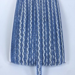 Mavi Beyaz Gümüş Simli Su Taşı Harç Dekoratif Şerit-SST-1062