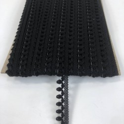 Siyah Minik Detaylı Su Taşı Harç Dekoratif Şerit-SST-1063