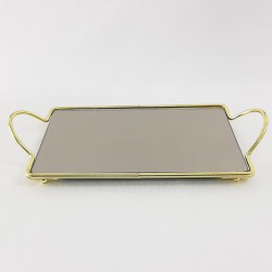 Dikdörtgen Sarı Küçük Söz Nişan Tepsisi-ST-4