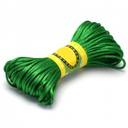 Koyu Yeşil Saten İp 10 Metre-STIP-1009