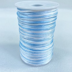 Floş Saten İp Kurdele İpi Kolye Bileklik İpi Mavi Tonları Rengarek 10 Metre-STIP-1022