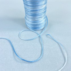 Floş Saten İp Kurdele İpi Kolye Bileklik İpi Mavi Tonları Rengarek 10 Metre-STIP-1022