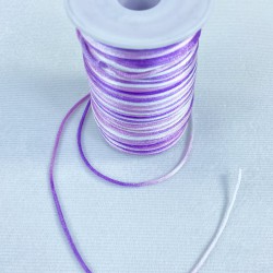 Floş Saten İp Kurdele İpi Kolye Bileklik İpi Mor Lila Tonları Rengarek 10 Metre-STIP-1028
