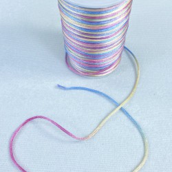 Floş Saten İp Kurdele İpi Kolye Bileklik İpi Açık Renk Tonları Rengarek 10 Metre-STIP-1030