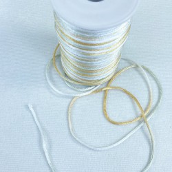 Floş Saten İp Kurdele İpi Kolye Bileklik İpi Hardal Gri Tonları Rengarek 10 Metre-STIP-1034