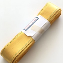 Koyu Sarı Simli Saten Kurdele 3 cm-STK-1016 Koyu Sarı Simli Saten Kurdele 3 cm-STK-1016