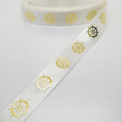 Baskılı Saten Kurdele 2,5 cm 1 Metre-STK-103