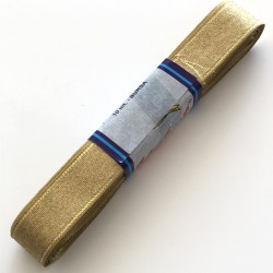 Simli Sarı Saten Kurdele 2 cm-STK-1042