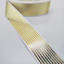 Baskılı Saten Kurdele 4 cm 1 Metre-STK-107