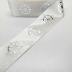 Baskılı Saten Kurdele 4 cm 1 Metre-STK-109