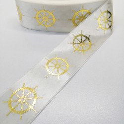 Baskılı Saten Kurdele 4 cm 1 Metre-STK-110