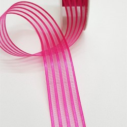 Saten Çizgili Şifon Kurdele 2,5 Cm-STK-1111