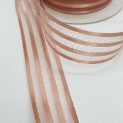 Saten Çizgili Şifon Kurdele 2,5 Cm-STK-1120