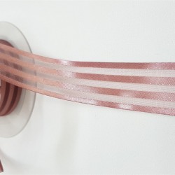 Saten Çizgili Şifon Kurdele 2,5 Cm-STK-1123