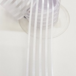 Saten Çizgili Şifon Kurdele 4 Cm-STK-1125