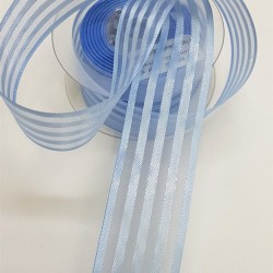 Saten Çizgili Şifon Kurdele 4 Cm-STK-1126