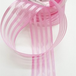 Saten Çizgili Şifon Kurdele 4 Cm-STK-1127