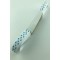 Beyaz Mavi Puantiyeli Saten Kurdele 1 cm-STK-1136