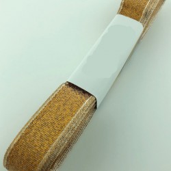 Açık Kahve Simli Kurdele 1,5 cm -STK-1141 Açık Kahve Simli Kurdele 1,5 cm -STK-1141