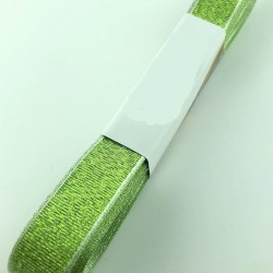 Açık Yeşil Simli Kurdele 1,5 cm -STK-1142 Açık Yeşil Simli Kurdele 1,5 cm -STK-1142