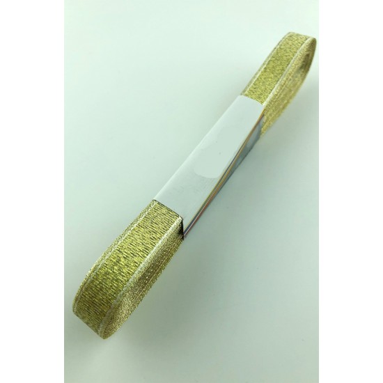 Altın Rengi Simli Kurdele 1 cm -STK-1157