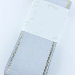 Gümüş Gold Simli Saten Kurdele-STK-1174