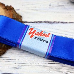 Saten Kurdele 4 Cm Saks Mavi-STN-401