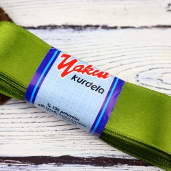 Saten Kurdele 4 Cm Çim Yeşili-STN-417