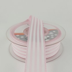 Pembe Çizgili Tafta Kurdele-TAF-1021